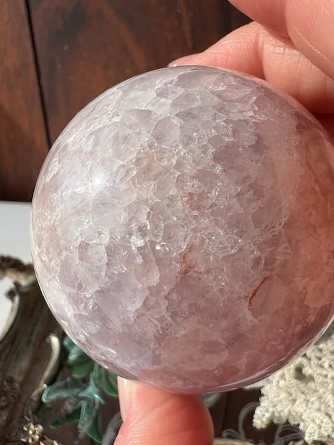 【恋愛・女子力アップ】特大ピンクアメジスト⭐️桜瑪瑙スフィア⭐️台座MM3 fit=scale-down,w=1200