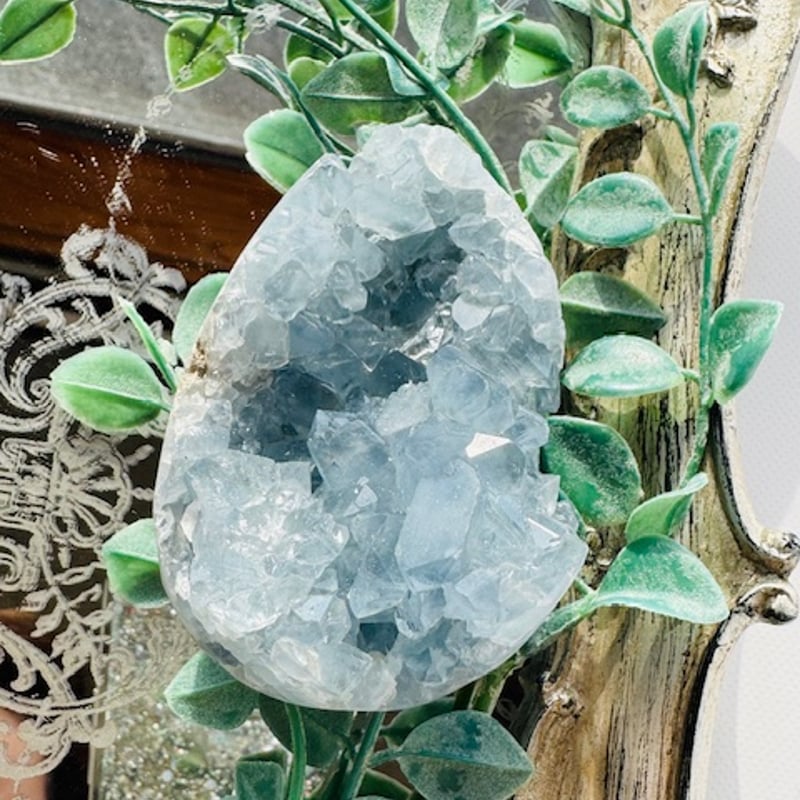 クラスター卵（セレスタイト） セレスタイト原石＊セレスタイトクラスター＊エッグ0817＊天然石