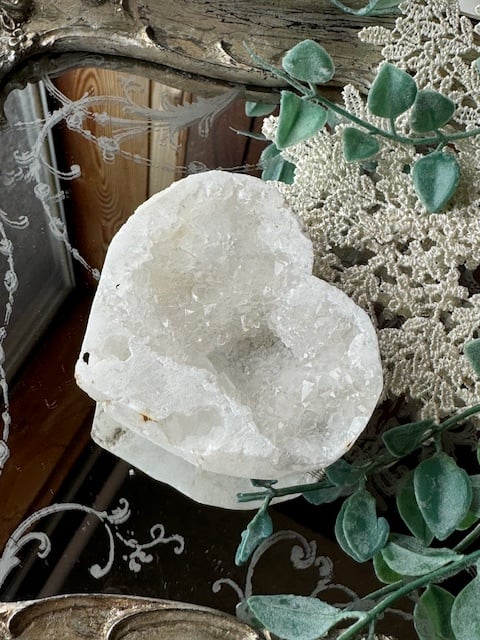 D♡モロッコ産水晶ジオード♡ハートちゃん♡ D♡モロッコ産水晶ジオード♡ハートちゃん♡