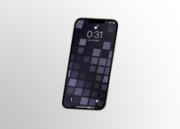 スマホ 壁紙 ウェーブスクエア ブラック