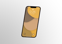 スマホ壁紙 Overlap オレンジ