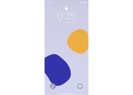 スマホ壁紙 Dots オレンジ＆ブルー