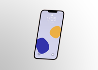 スマホ壁紙 Dots オレンジ＆ブルー