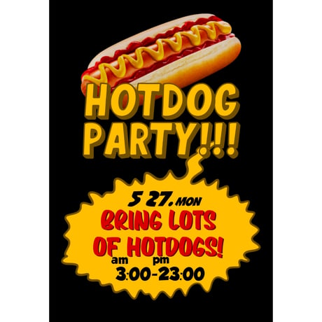 HOTDOG PARTY 黒