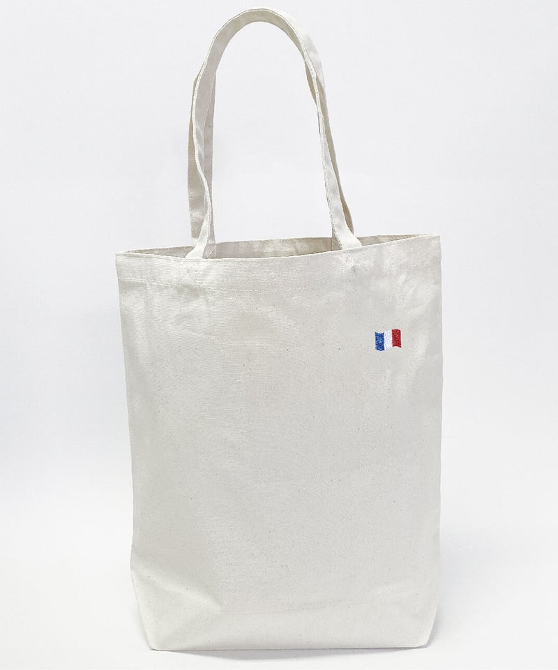 フランスアンティークトート フランス国旗刺繍トートバッグ（Mサイズ） | funky typo