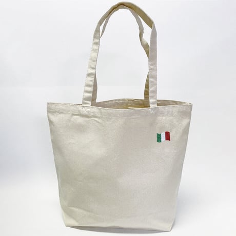 イタリア国旗刺繍トートバッグ（Lサイズ）