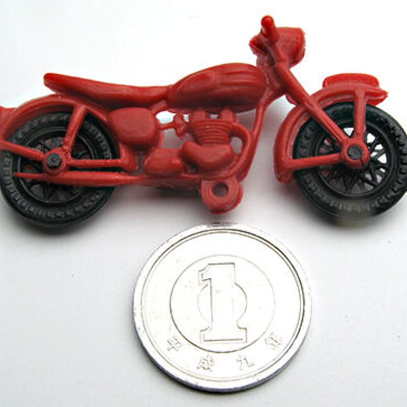 昭和レトロ　おまけ　バイク 缶コーヒーおまけ ホンダ×BOSSバイクフィギュア(赤バイク＆青バイク