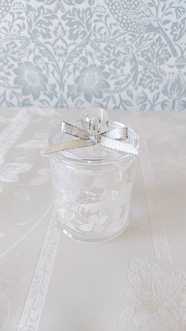 ハートプレート No.2300 固まるハーバリウム ギフトに固まるハーバリウムの円柱型小物入れ | atelier-clair