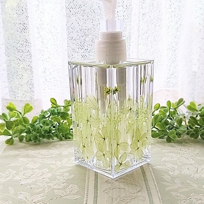 固まるハーバリウム『スリムソープポンプボトル』5カラー | atelier