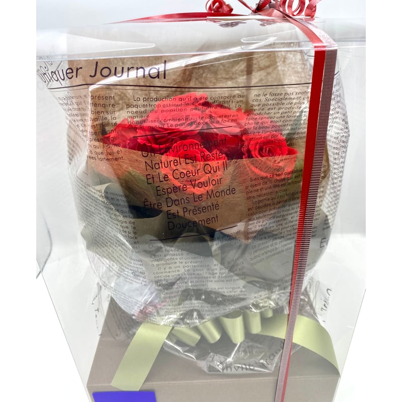 紫の薔薇12本 ローズ12本花束 プリザーブドフラワー 花束 ケース入り