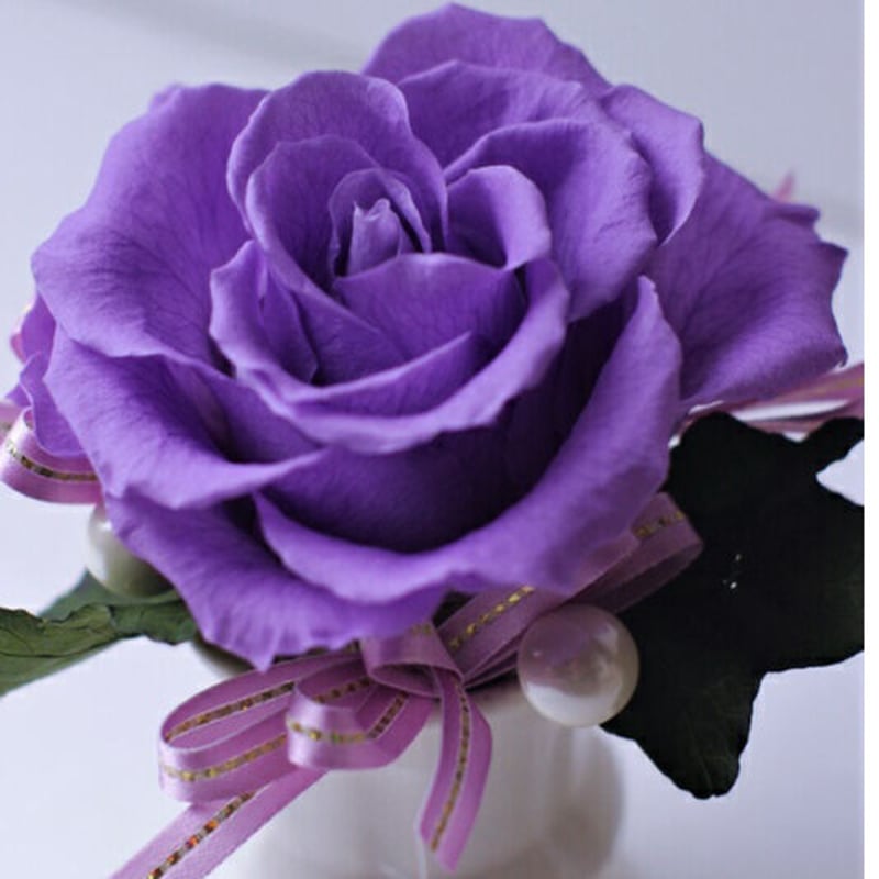 ステンレス製バラ　紫色×ハート柄　1輪 ステンレス製バラ 紫色×ハート柄 1輪 ステンレス製バラ 紫色×ハート柄