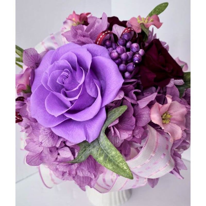 古稀 喜寿 卒寿 7色から選ぶボール型アレンジ プリザーブドフラワー