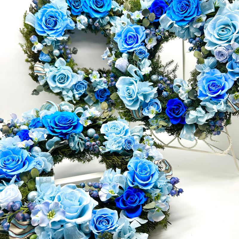 青い薔薇のハワイアンブルーリース ケース入り | Chloris-flower