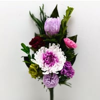お供えプリザーブドフラワー仏花（簡単差し替え花立て無し）選べる仏花 輪菊開花白