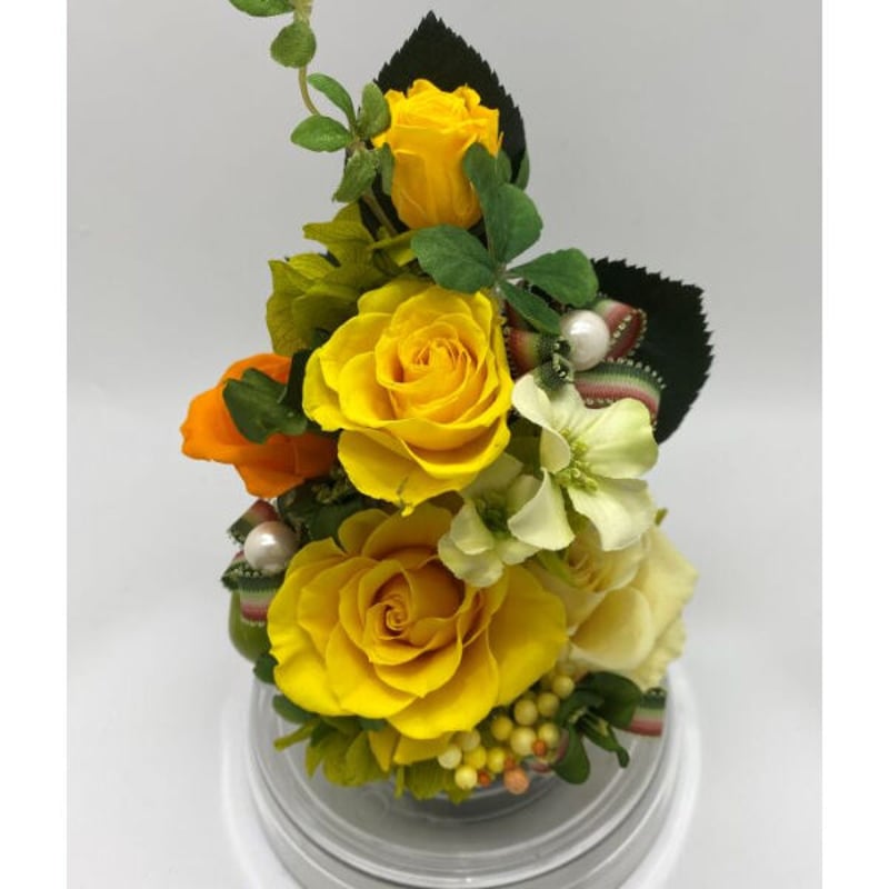 chloris クロリス　プリザーブドフラワー　 ガラスドーム　アレンジメント ガラスドームアレンジメント こころ C35320 | プリザーブド