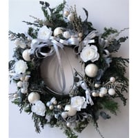 選べる2色のクリスマスリース （白）