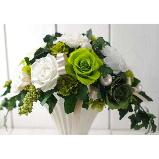 開業祝い プリティープリザG グリーン プリザーブドフラワー | Chloris