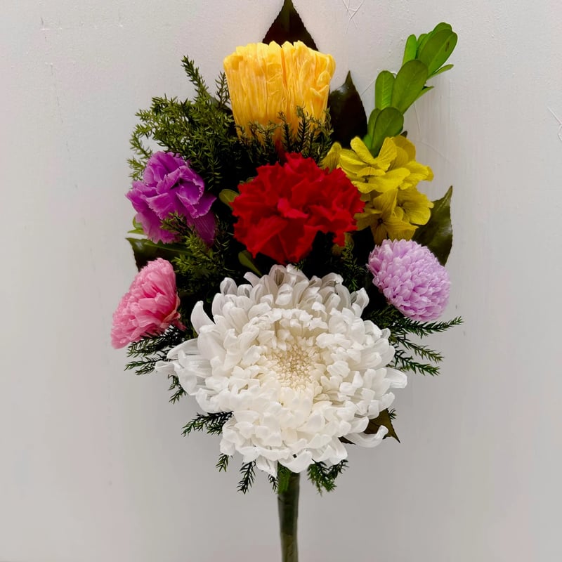 お供えプリザーブドフラワー仏花（簡単差し替え花立て無し）選べる仏花