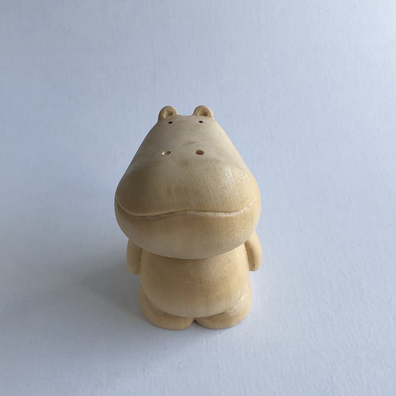 鼻からようじが出る木彫りのカバ | kg-craft STORE