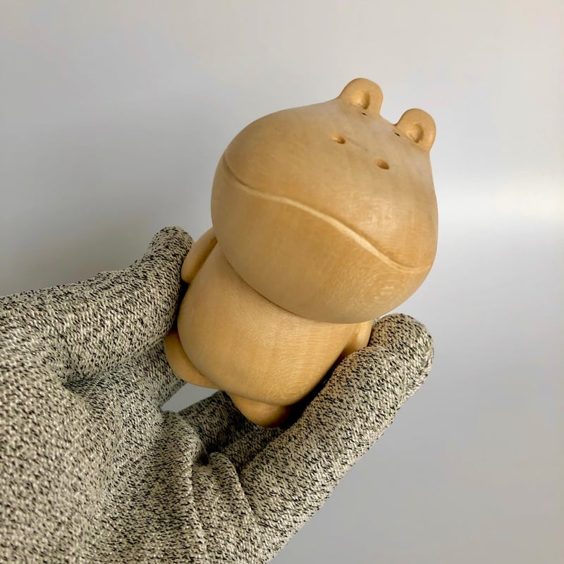鼻からようじが出る木彫りのカバ | kg-craft STORE