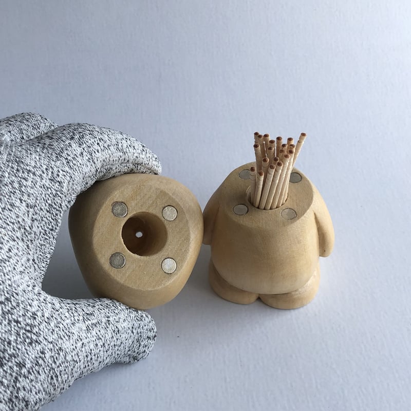 鼻からようじが出る木彫りのカバ | kg-craft STORE