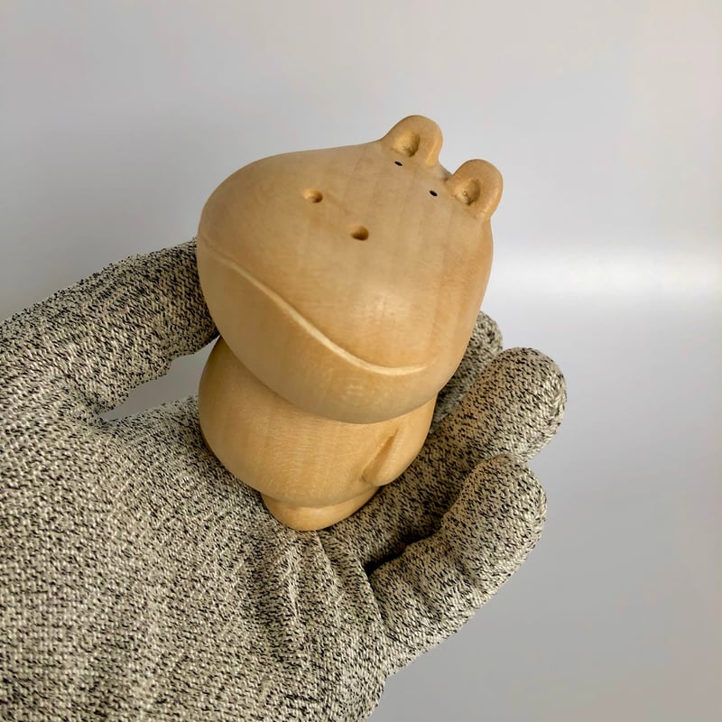 鼻からようじが出る木彫りのカバ | kg-craft STORE