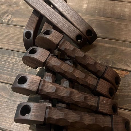 ウォールナット】 200系 ハイエースルーフ用アシストグリップ 1本