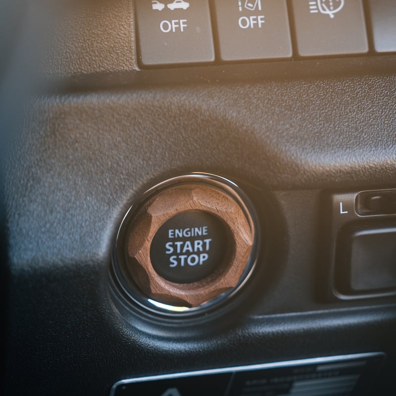 ウォールナット】 jb64/jb74/jc74 ジムニー用 スタートボタンリング