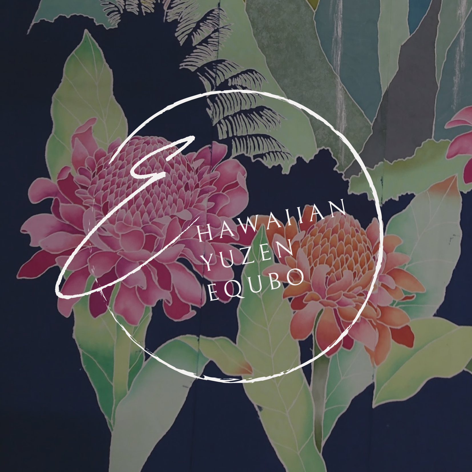 Hawaiian手描き友禅equbo