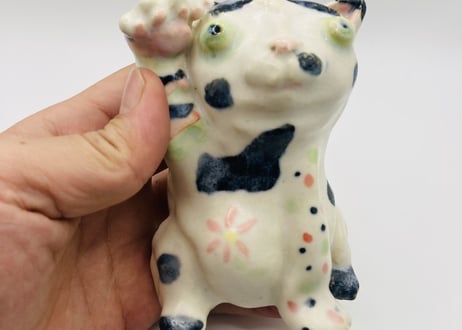 【アラヤマヒロフミ】ハチワレ招き猫