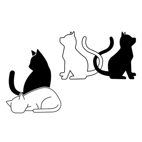 背中合わせの二匹