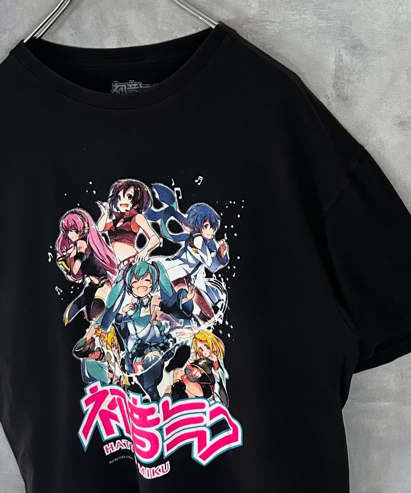 初音ミク Tシャツ フリーサイズ ゲーム ボーカロイド ボカロ 初音ミク Tシャツ 【BLACK】 / 初音ミク×リッスンフレーバー