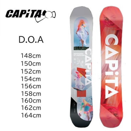 【正規品】22-23モデル【CAPITA キャピタ】スノーボード 板 DOA ディーオーエー 形状 ツインチップ ハイブリッドキャンバー
