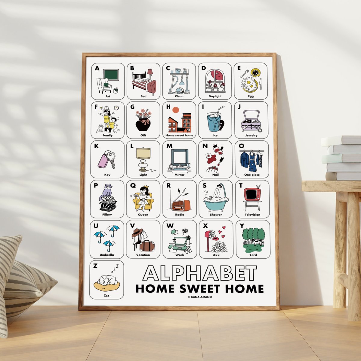 A2 POSTER「HOME SWEET HOME」 | KANA AMANO ILLUSTR