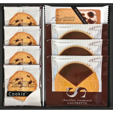 YH089-1018 キャラメルレーズンサンド&ざっくりクッキー・ゴーフレット詰合せ