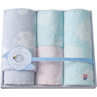 YH066-676  天使のふわもこ　ふわふわひつじ　今治タオルセット　フェイスタオル・ウォッシュタオル・タオルハンカチ2P