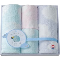YH066-675  天使のふわもこ　ふわふわひつじ　今治タオルセット　ウォッシュタオル2P・タオルハンカチ2P