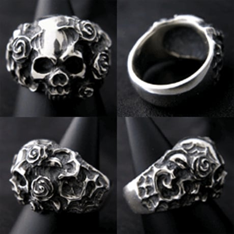 SKULL and ROSES RING