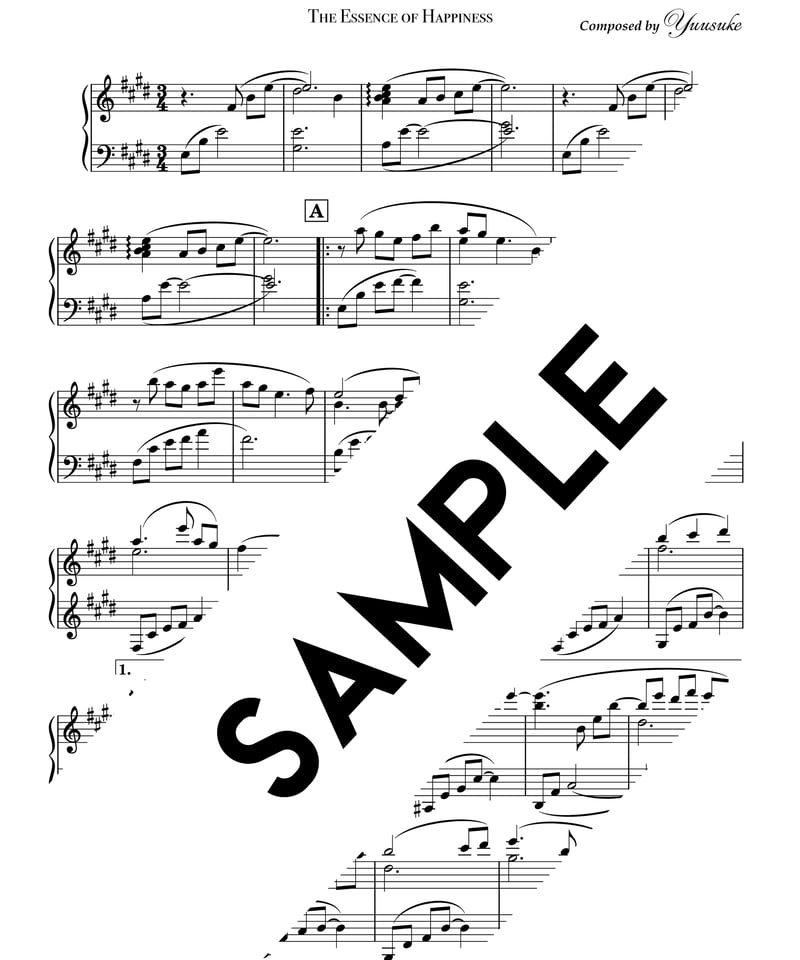 楽譜PDF】幸せのエッセンス・ピアノソロ楽譜／