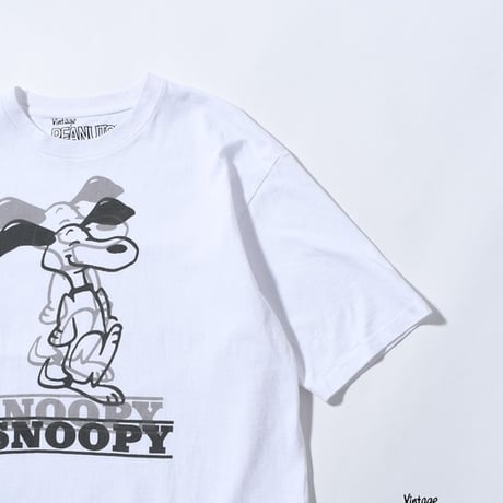 ジョンブル johnbull Johnbull 半袖Tシャツ メンズ PEANUTS SNOOPY Tシャツ 春夏ファッション ホワイト JT242C01