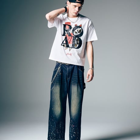 glamb グラム 半袖Tシャツ メンズ Velour Road T-Shirt ベロアロードTシャツ 夏 ホワイト ブラック GB0226/CS11