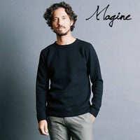 Magine ウールリブWフェイスニットソー オフホワイト/オリーブ/ブラック 2432-030