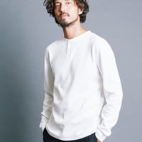 Magine　ハニカムコットンヘンリーネックニットソー