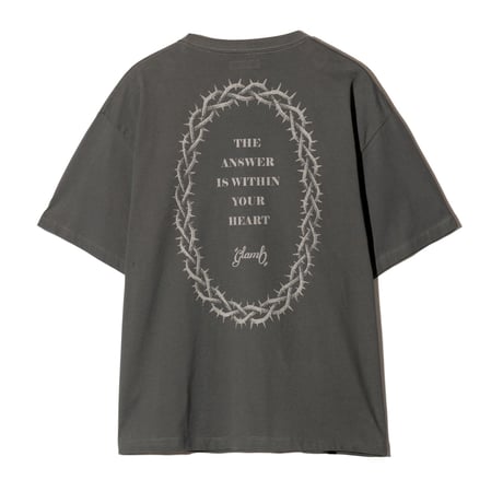 glamb グラム 半袖Tシャツ メンズ Prayer Charm T-Shirt プレイヤーチャームTシャツ 夏 チャコール ブラック GB0226/CS02