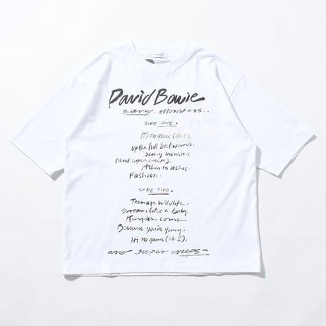 ジョンブル johnbull Johnbull 5分袖Tシャツ メンズ アーティストTシャツ(David Bowie/Scary Monsters) 春夏 ホワイト ブラック JT261C34