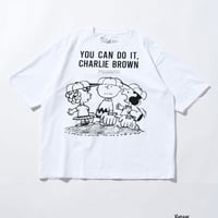 ジョンブル johnbull Johnbull 半袖Tシャツ メンズ PEANUTS YOU CAN DO IT Tシャツ 春夏ファッション ホワイト JT261C03