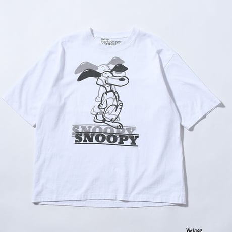 ジョンブル johnbull Johnbull 半袖Tシャツ メンズ PEANUTS SNOOPY Tシャツ 春夏ファッション ホワイト JT242C01