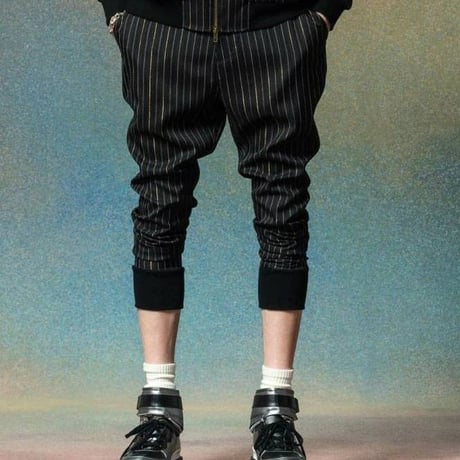 glamb グラム パンツ メンズ Sparkle Stripe Jogger Pants/スパークルストライプジョガーパンツ ブルー チャコール ブラック GB0225/P03