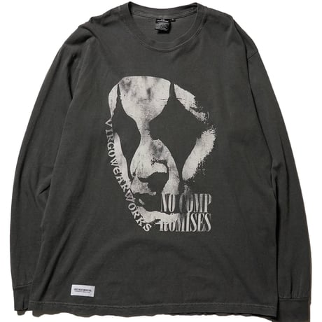 VIRGOwearworks ヴァルゴウェアワークス メンズ 長袖Tシャツ PIERROT CHAOS L/S ホワイト ブルー ブラック VG-LSPT-105