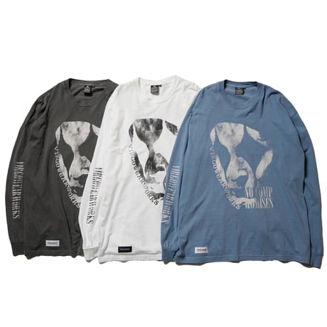 VIRGOwearworks ヴァルゴウェアワークス メンズ 長袖Tシャツ PIERROT CHAOS L/S ホワイト ブルー ブラック VG-LSPT-105